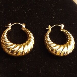 14kt Gold Filled With S925 Hoop Earrings
